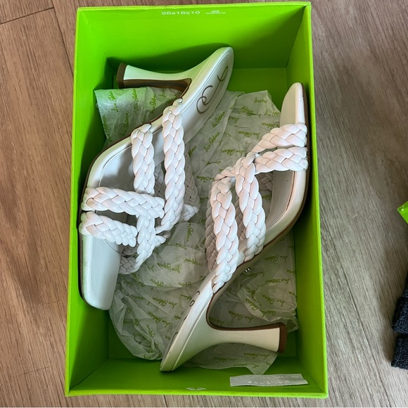 Sam Edelman White Marjorie Mule Heeled Sandals - Picture 4 of 8